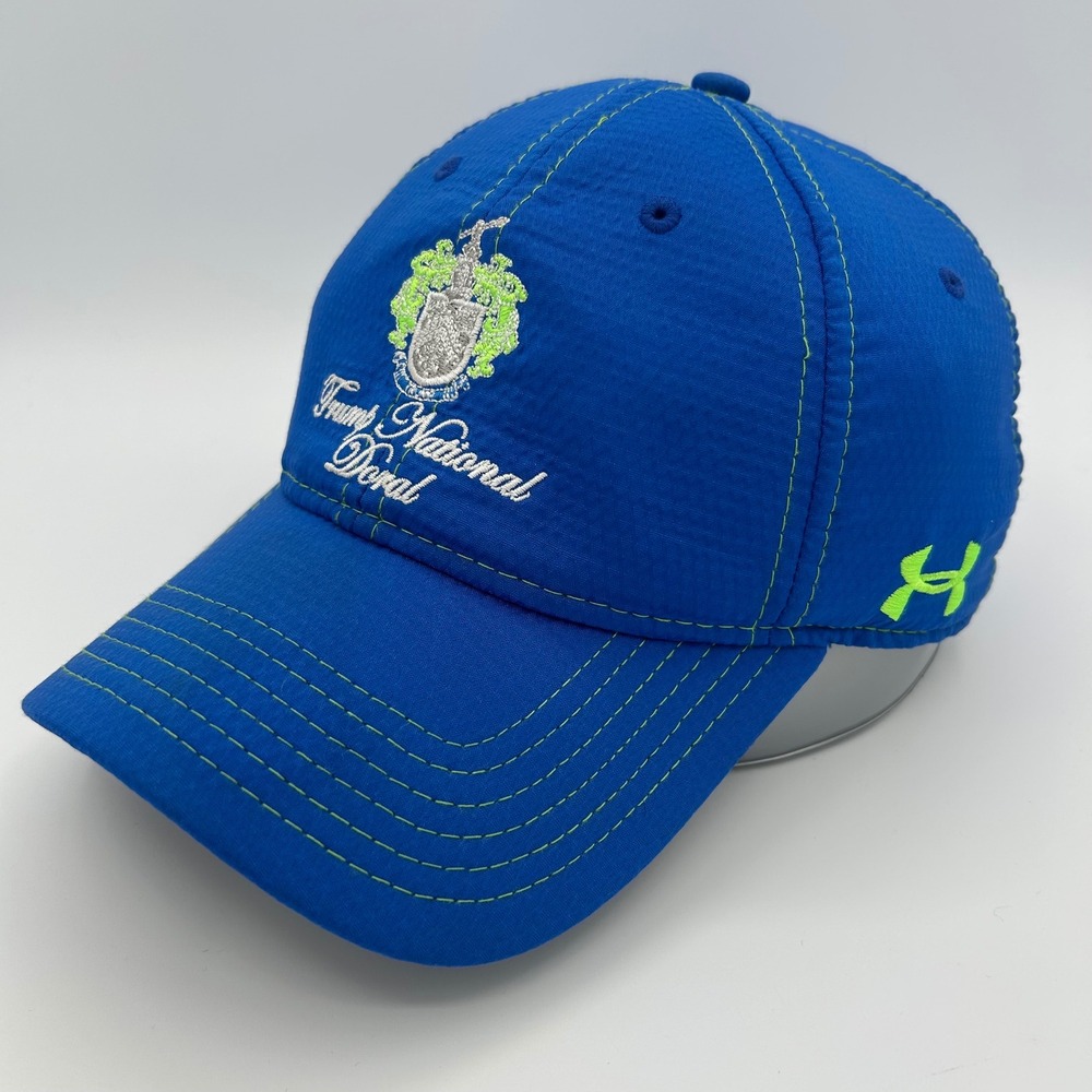 Under Armour Hat Trump National Doral Mens OSFA Blue Ripstop Gorpcore Golf